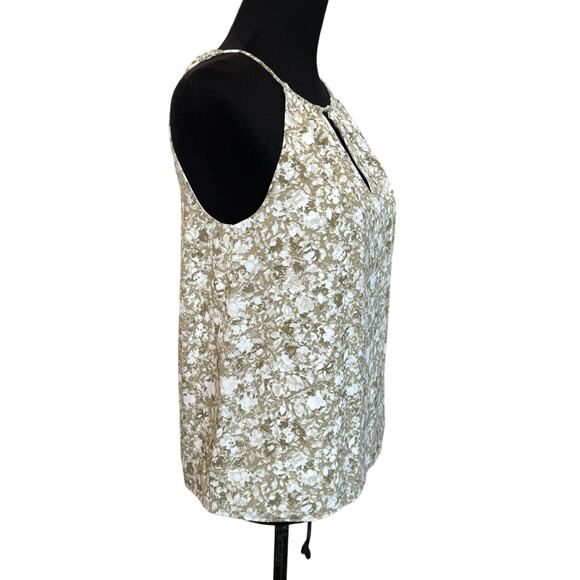 New ~ HALOGEN ~ Floral Keyhole Halter Neck Top Size XXS - Picture 2 of 5